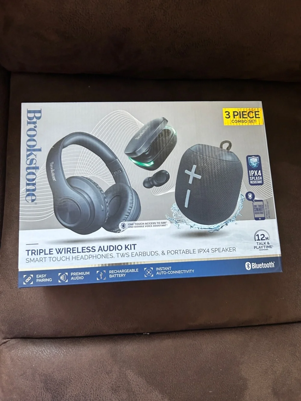 Brookstone Triple Wireless Audio Kit - Black and Gray
